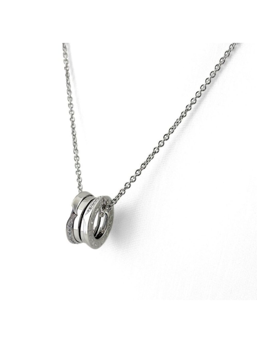 Bvlgari B.Zero1 Necklace Pave Diamond Pendant